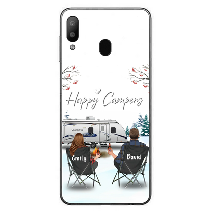 Personalized Camping Phone Case - Gift Idea For Camping Lover/Couple/Family/Friends - Happy Campers - Case For iPhone/Samsung