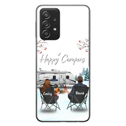 Personalized Camping Phone Case - Gift Idea For Camping Lover/Couple/Family/Friends - Happy Campers - Case For iPhone/Samsung