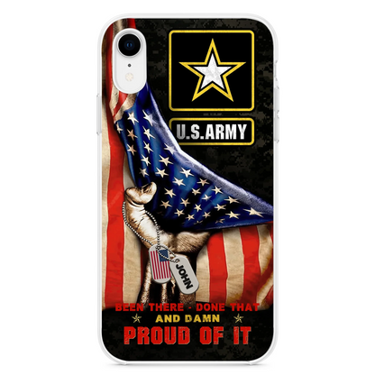 Custom Personalized Veteran Proudly Served Phone Case - Gift Idea For Veterans - Been There Done That And Damn Proud Of It - Case For iPhone And Samsung