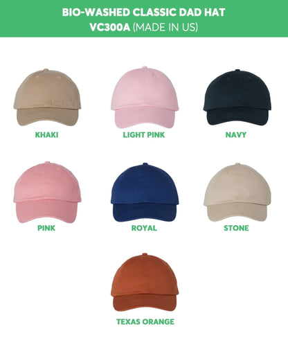 Personalized Hunting Deer Dad Hat - Father's Day Gift - Leather Patch Bio-Washed Classic Dad Hat