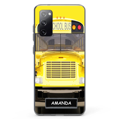 Custom Personalized School Bus Phone Case - Gift Idea For School Bus Lovers - Case For iPhone, Samsung and Xiaomi