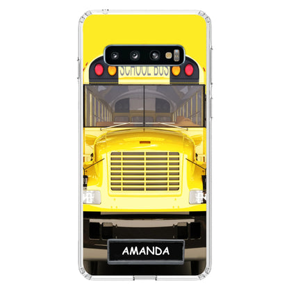 Personalized School Bus Phone Case - Gift Idea For School Bus Lovers - Case For iPhone, Samsung and Xiaomi