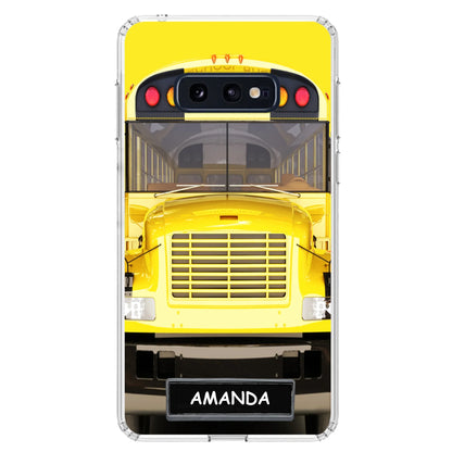 Personalized School Bus Phone Case - Gift Idea For School Bus Lovers - Case For iPhone, Samsung and Xiaomi