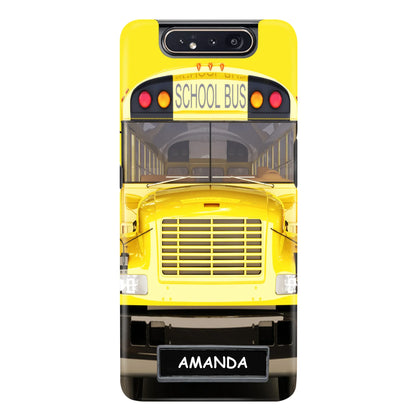 Personalized School Bus Phone Case - Gift Idea For School Bus Lovers - Case For iPhone, Samsung and Xiaomi
