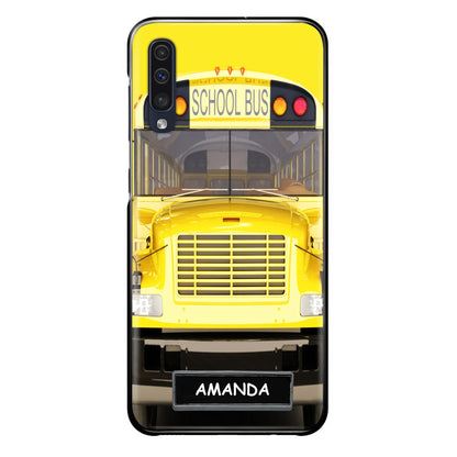 Personalized School Bus Phone Case - Gift Idea For School Bus Lovers - Case For iPhone, Samsung and Xiaomi