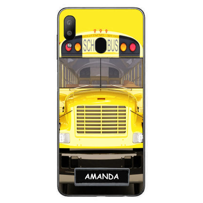 Personalized School Bus Phone Case - Gift Idea For School Bus Lovers - Case For iPhone, Samsung and Xiaomi