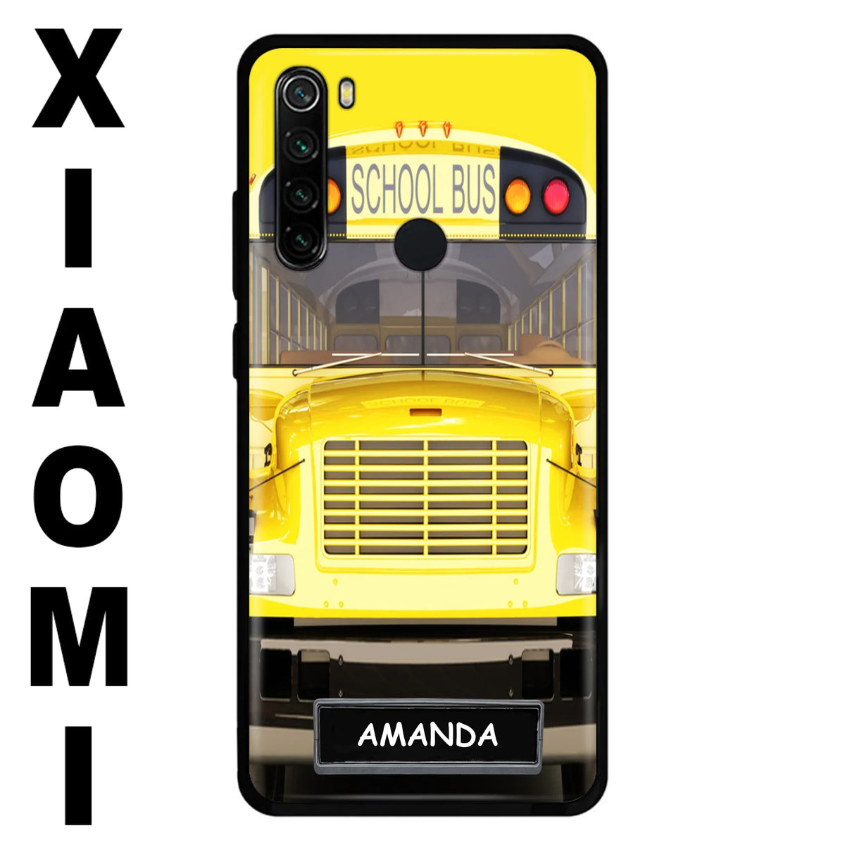 Custom Personalized School Bus Phone Case - Gift Idea For School Bus Lovers - Case For iPhone, Samsung and Xiaomi