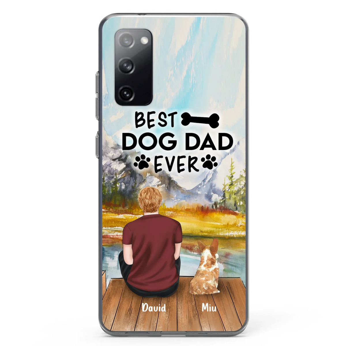 Personalized Dog Dad Phone Case - Up to 4 Dogs - Best Dog Dad Ever