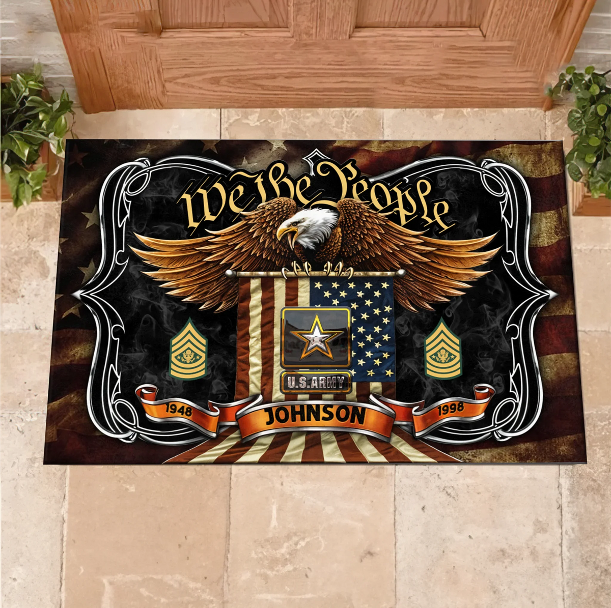 Personalized Family US Doormat - Gifts For Veterans/Patriots/Memorial Day/Independence Day - We The People
