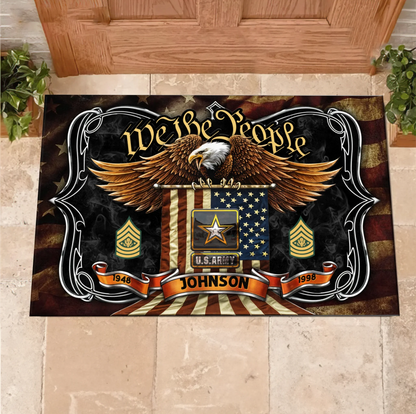 Personalized Family US Doormat - Gifts For Veterans/Patriots/Memorial Day/Independence Day - We The People