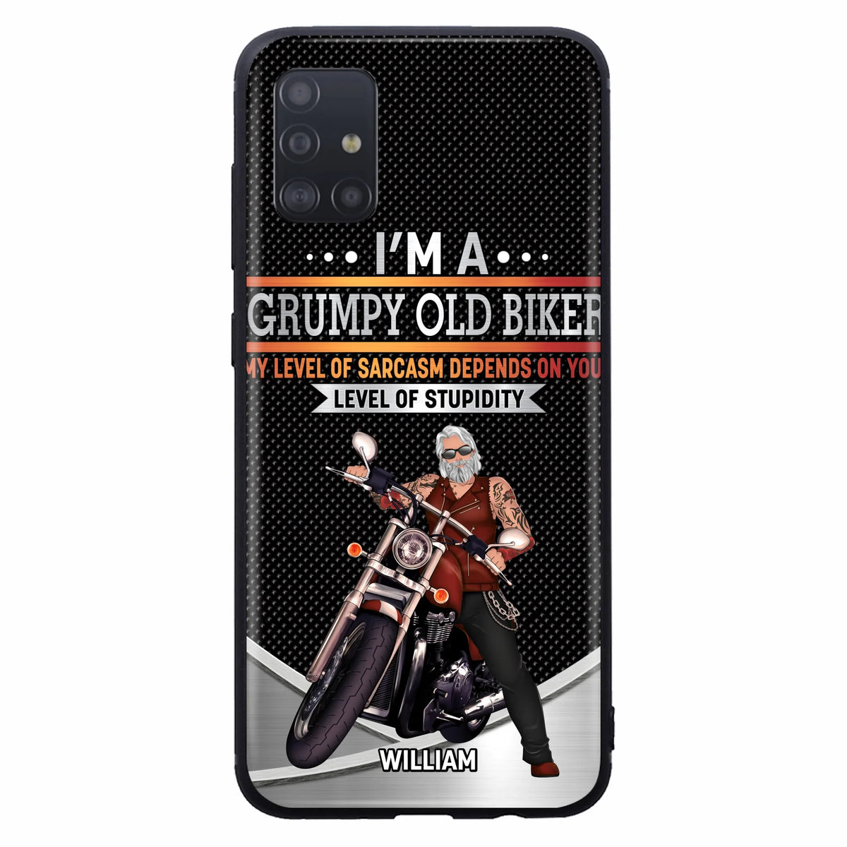 Custom Personalized Old Biker Phone Case - Father's Day Gift Idea for Biker - I'm A Grumpy Old Biker - Case for iPhone/Samsung