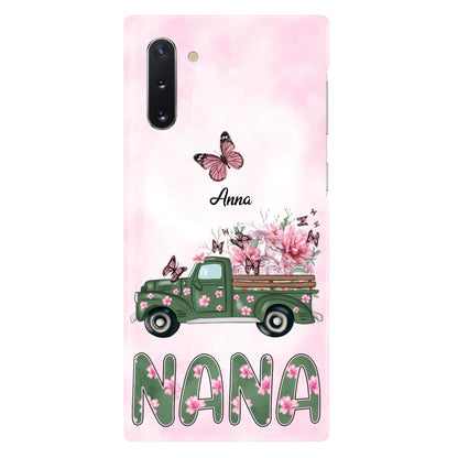 Custom Personalized Nana Phone Case - Gift Idea For Grandma/Mother's Day - Upto 12 Butterflies - Nana - Case For iPhone & Samsung