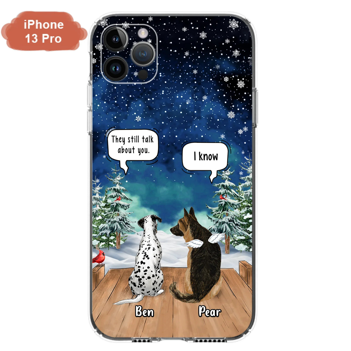 Custom Personalized Memorial Pet Phone Case - Upto 5 Pets - Memorial Gift Idea For Dog/Cat Lovers - They Still Talk About You - Case For iPhone & Samsung