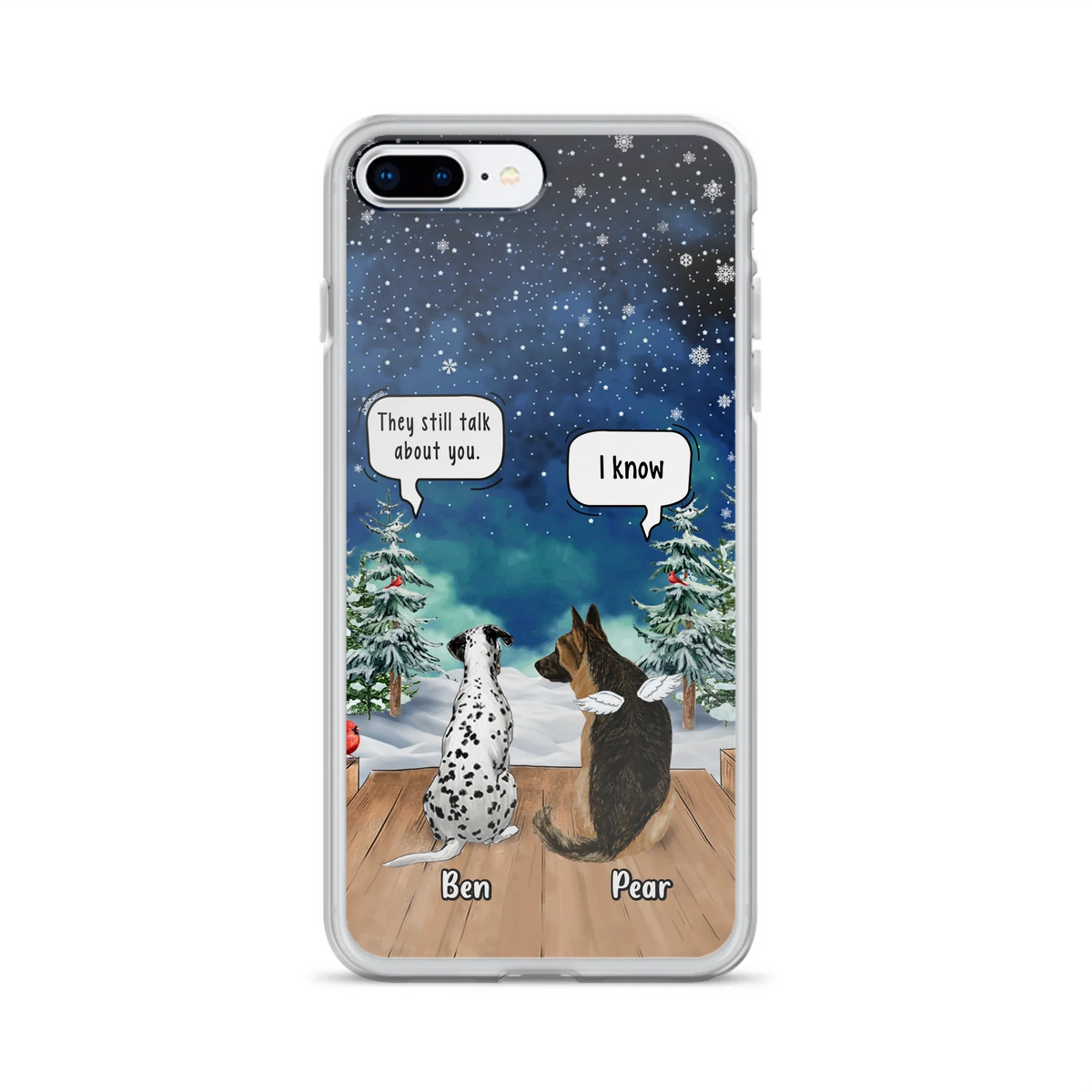 Custom Personalized Memorial Pet Phone Case - Upto 5 Pets - Memorial Gift Idea For Dog/Cat Lovers - They Still Talk About You - Case For iPhone & Samsung