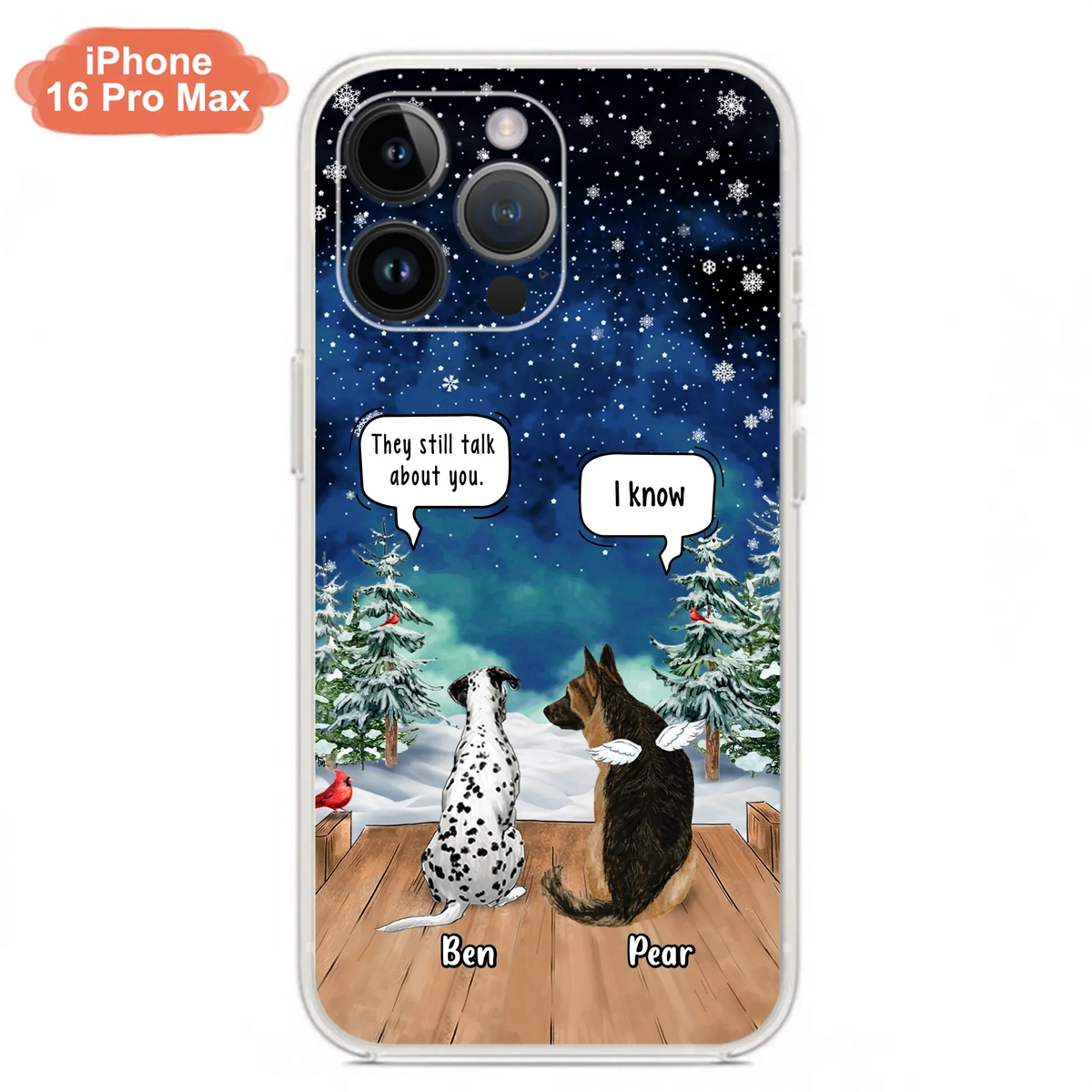 Custom Personalized Memorial Pet Phone Case - Upto 5 Pets - Memorial Gift Idea For Dog/Cat Lovers - They Still Talk About You - Case For iPhone & Samsung