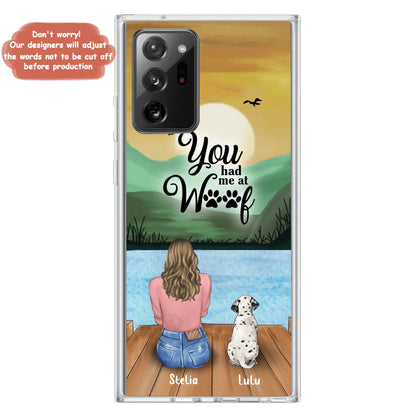 Personalized Dog Mom Phone Case - Gifts For Dog Lover With Up to 4 Dogs - You Had Me At Woof - The New Version for iPhone 16 Series