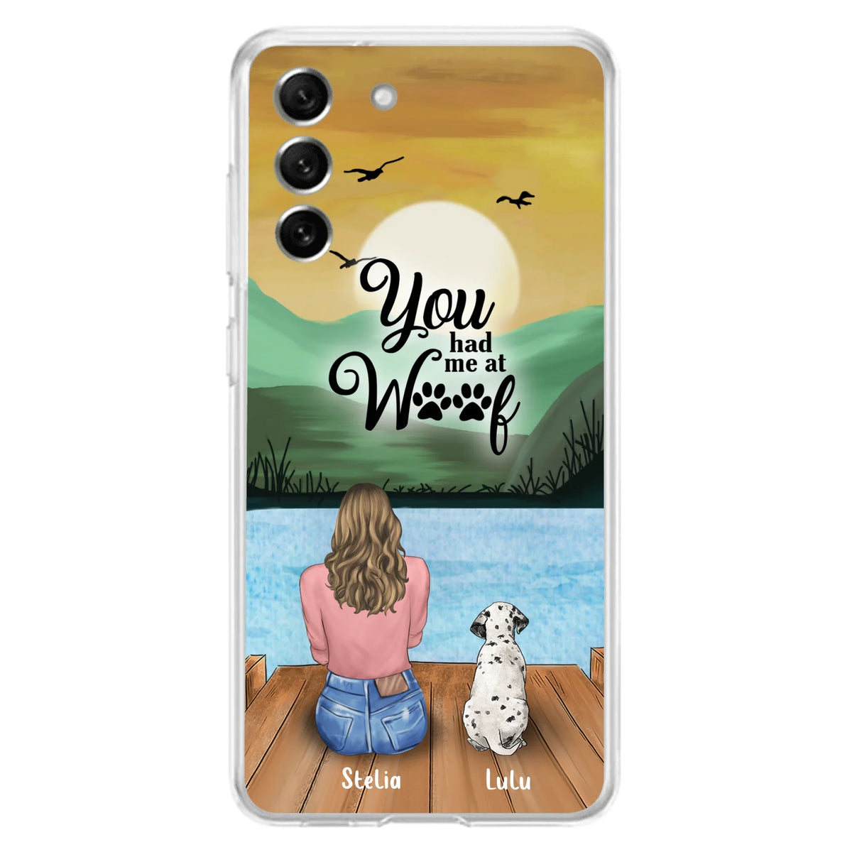 Personalized Dog Mom Phone Case - Gifts For Dog Lover With Up to 4 Dogs - You Had Me At Woof - The New Version for iPhone 16 Series