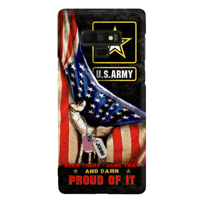 Custom Personalized Veteran Proudly Served Phone Case - Gift Idea For Veterans - Been There Done That And Damn Proud Of It - Case For iPhone And Samsung