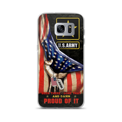 Custom Personalized Veteran Proudly Served Phone Case - Gift Idea For Veterans - Been There Done That And Damn Proud Of It - Case For iPhone And Samsung
