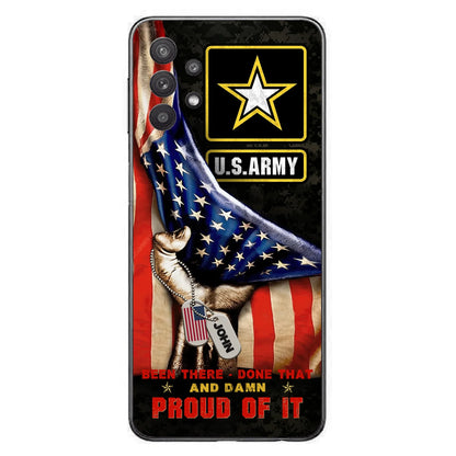 Custom Personalized Veteran Proudly Served Phone Case - Gift Idea For Veterans - Been There Done That And Damn Proud Of It - Case For iPhone And Samsung