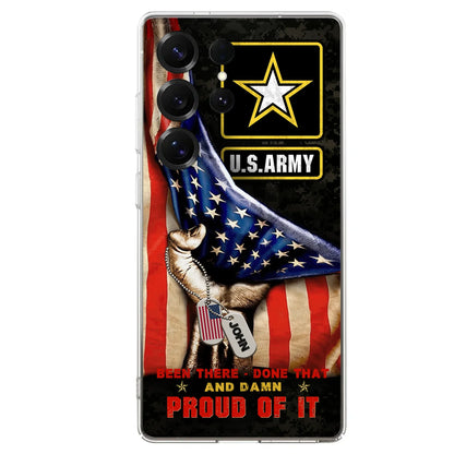 Custom Personalized Veteran Proudly Served Phone Case - Gift Idea For Veterans - Been There Done That And Damn Proud Of It - Case For iPhone And Samsung