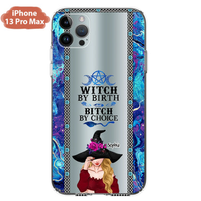 Custom Personalized Witch Phone Case for iPhone and Samsung - Gift Idea For Halloween - Witch By Birth, Bitch By Choice