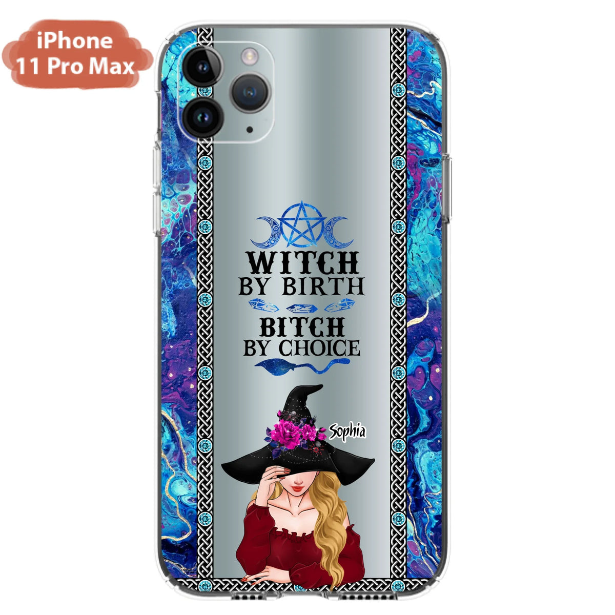 Custom Personalized Witch Phone Case for iPhone and Samsung - Gift Idea For Halloween - Witch By Birth, Bitch By Choice