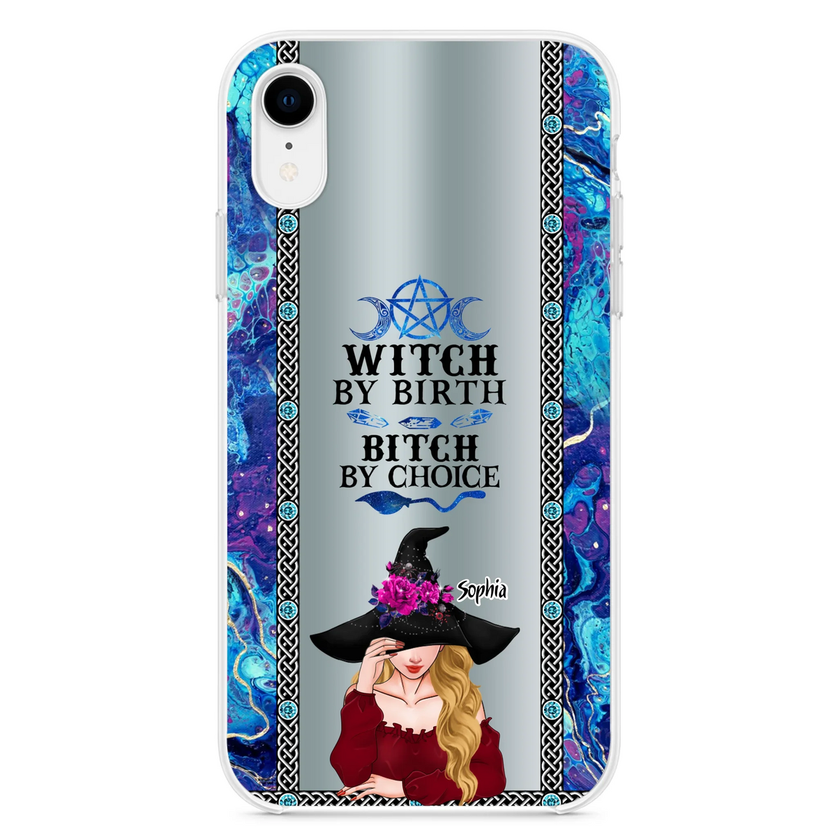 Custom Personalized Witch Phone Case for iPhone and Samsung - Gift Idea For Halloween - Witch By Birth, Bitch By Choice