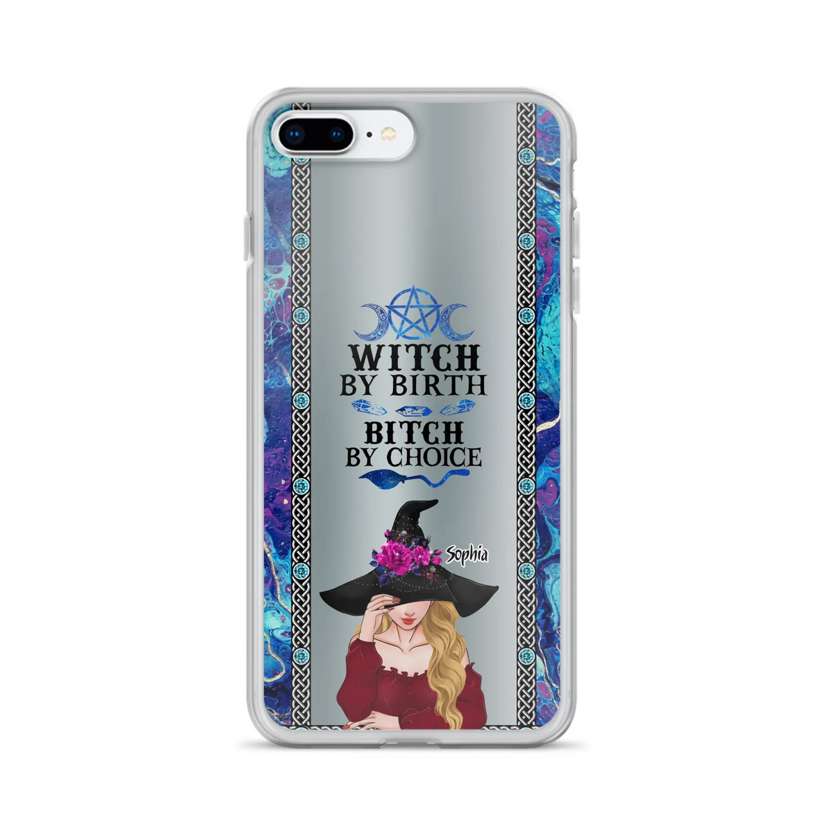 Custom Personalized Witch Phone Case for iPhone and Samsung - Gift Idea For Halloween - Witch By Birth, Bitch By Choice