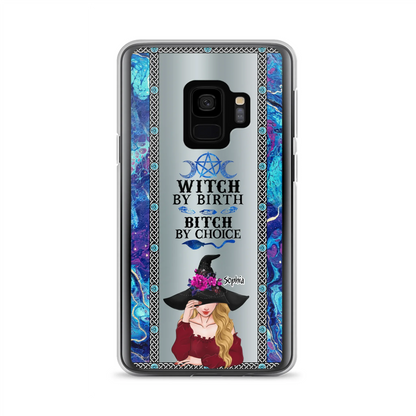 Custom Personalized Witch Phone Case for iPhone and Samsung - Gift Idea For Halloween - Witch By Birth, Bitch By Choice