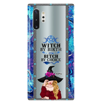 Custom Personalized Witch Phone Case for iPhone and Samsung - Gift Idea For Halloween - Witch By Birth, Bitch By Choice