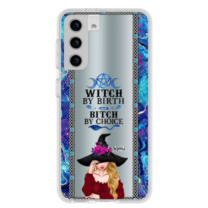 Custom Personalized Witch Phone Case for iPhone and Samsung - Gift Idea For Halloween - Witch By Birth, Bitch By Choice