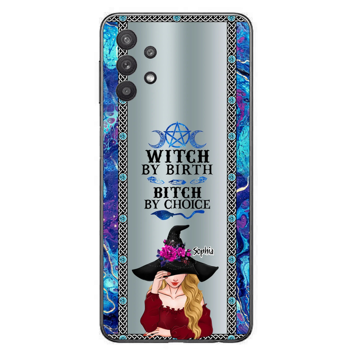 Custom Personalized Witch Phone Case for iPhone and Samsung - Gift Idea For Halloween - Witch By Birth, Bitch By Choice