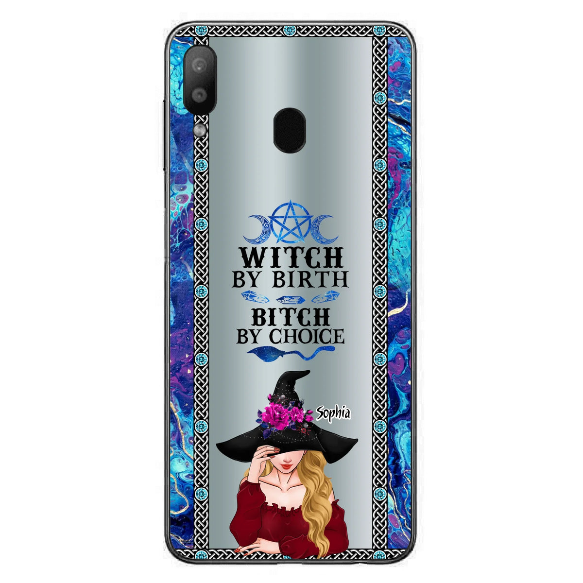 Custom Personalized Witch Phone Case for iPhone and Samsung - Gift Idea For Halloween - Witch By Birth, Bitch By Choice