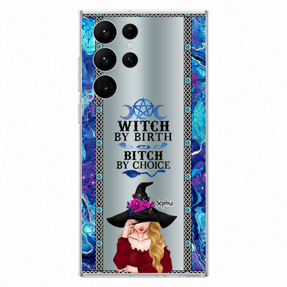 Custom Personalized Witch Phone Case for iPhone and Samsung - Gift Idea For Halloween - Witch By Birth, Bitch By Choice