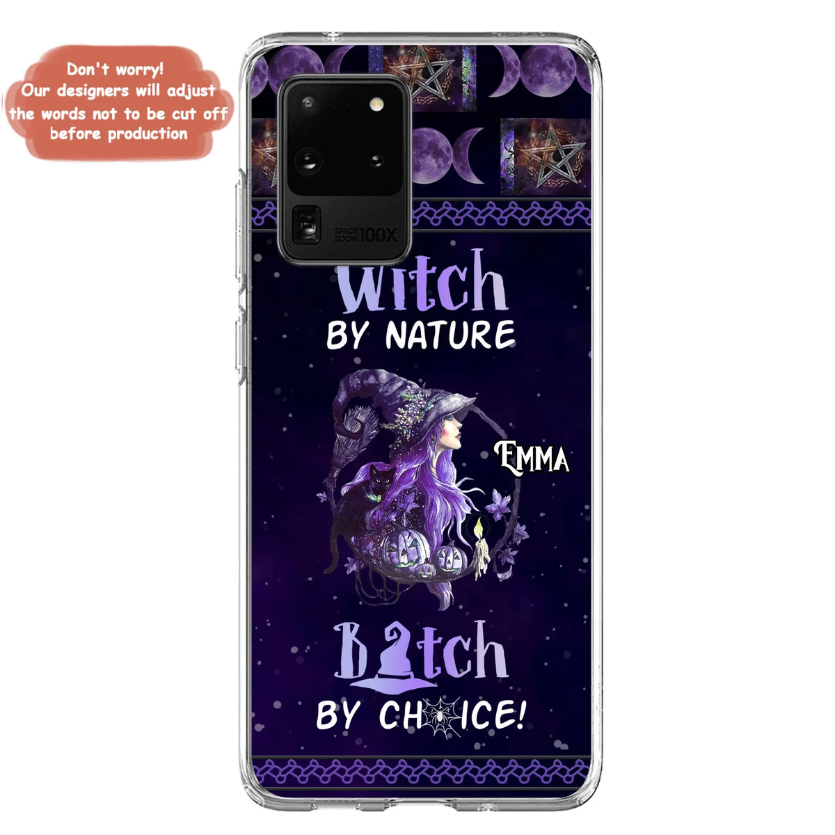 Custom Personalized Witch Phone Case - Halloween Gift Idea For Friends - Case for iPhone & Samsung