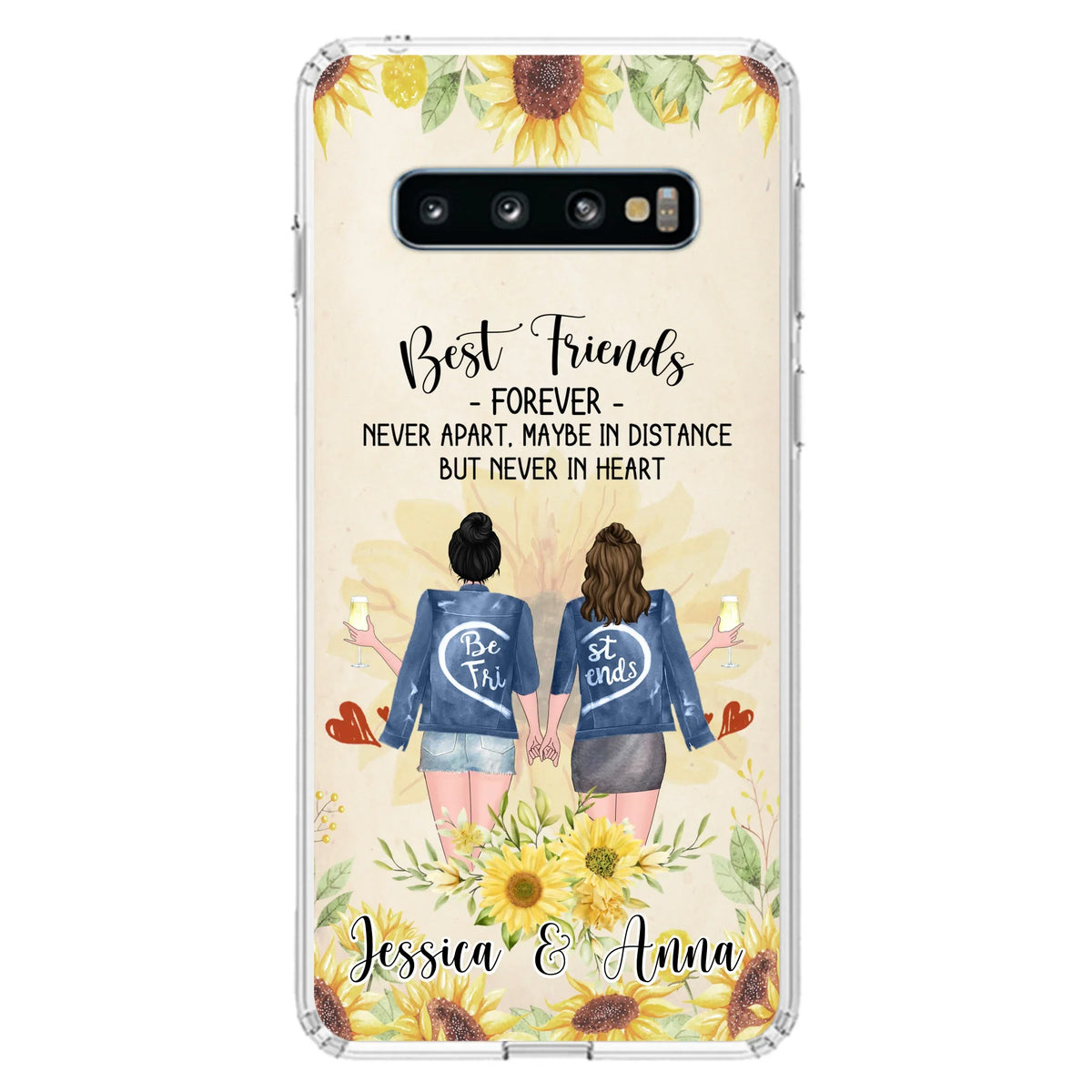 Custom Personalized Friends Phone Case - Upto 4 Besties - Gift Idea For Best Friends - Best Friends Forever - Case for iPhone/Samsung