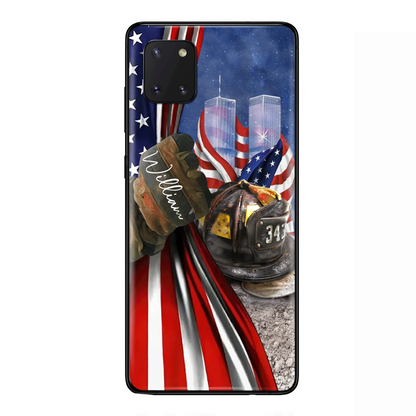 Personalized Fire Fighter Phone Case - Gift Idea For 4th Of July Day - Cases For iPhone And Samsung