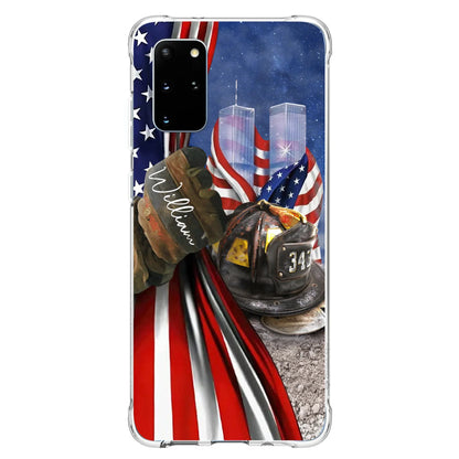 Personalized Fire Fighter Phone Case - Gift Idea For 4th Of July Day - Cases For iPhone And Samsung