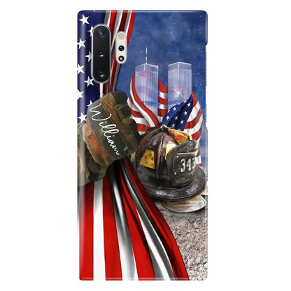 Personalized Fire Fighter Phone Case - Gift Idea For 4th Of July Day - Cases For iPhone And Samsung