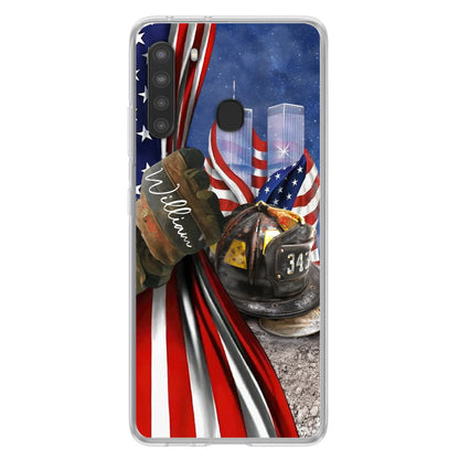Personalized Fire Fighter Phone Case - Gift Idea For 4th Of July Day - Cases For iPhone And Samsung