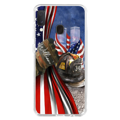 Personalized Fire Fighter Phone Case - Gift Idea For 4th Of July Day - Cases For iPhone And Samsung