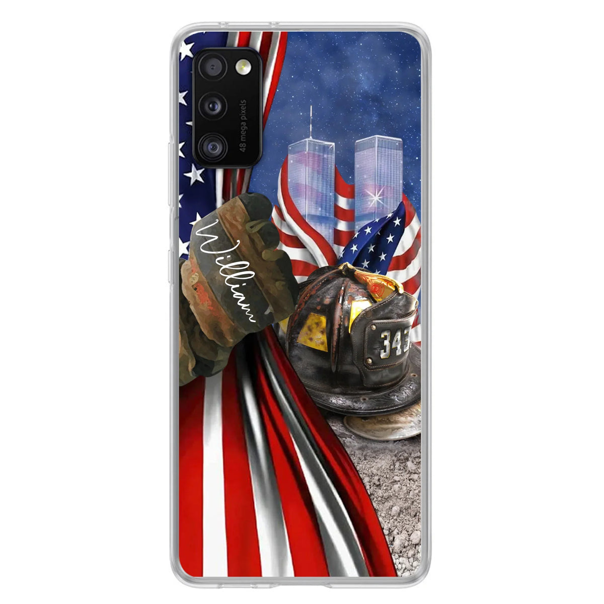 Personalized Fire Fighter Phone Case - Gift Idea For 4th Of July Day - Cases For iPhone And Samsung