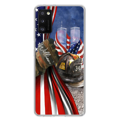 Personalized Fire Fighter Phone Case - Gift Idea For 4th Of July Day - Cases For iPhone And Samsung