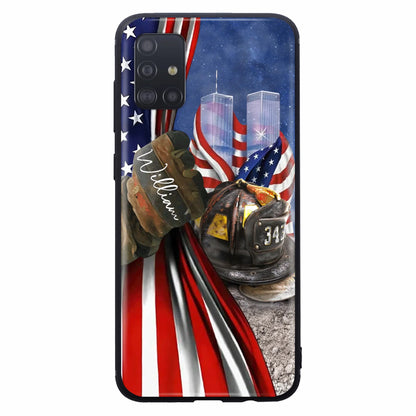 Personalized Fire Fighter Phone Case - Gift Idea For 4th Of July Day - Cases For iPhone And Samsung