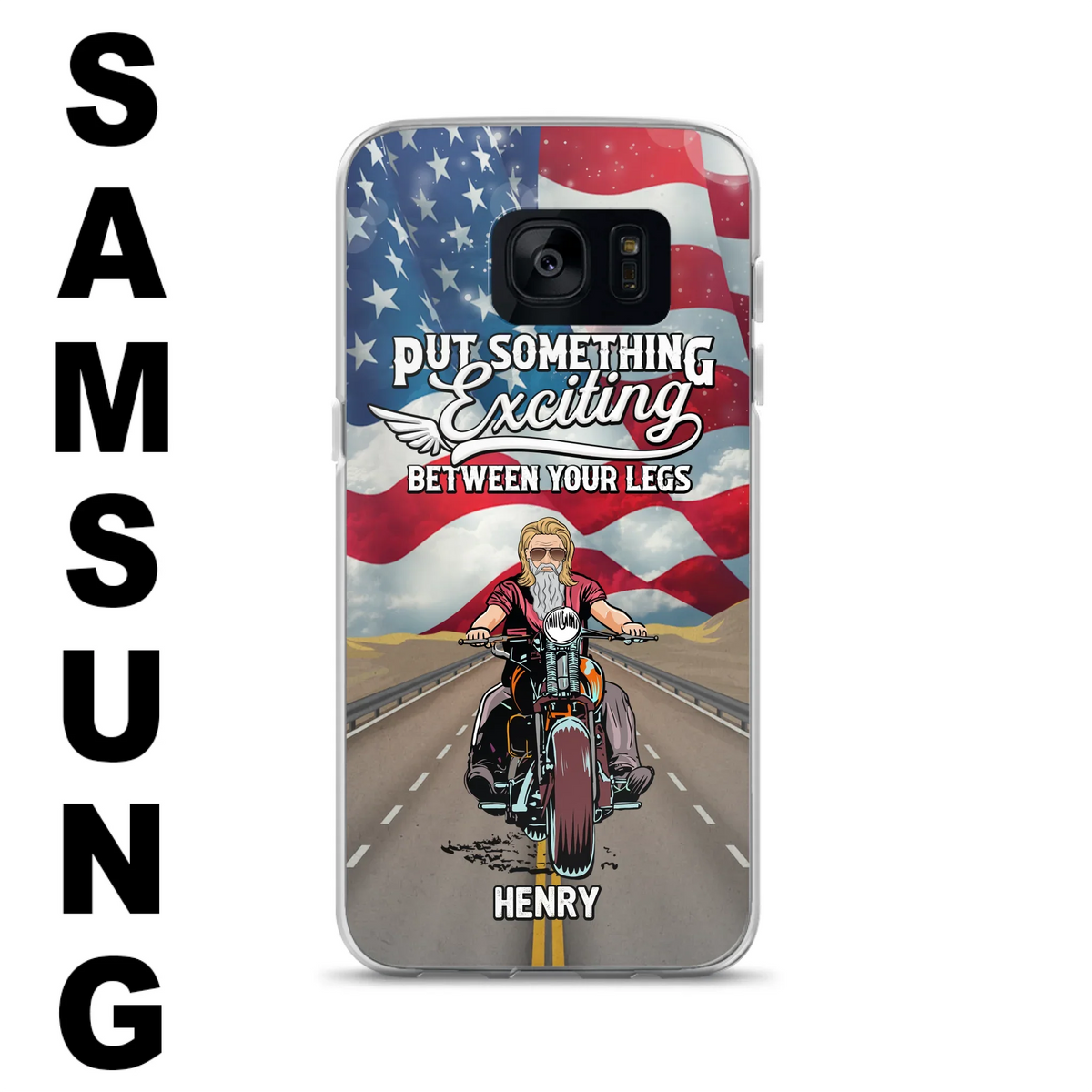 Custom Personalized Biker Phone Case - Gift Idea For Biker/Independence Day - Put Something Exciting Between Your Legs - Case For iPhone/Samsung