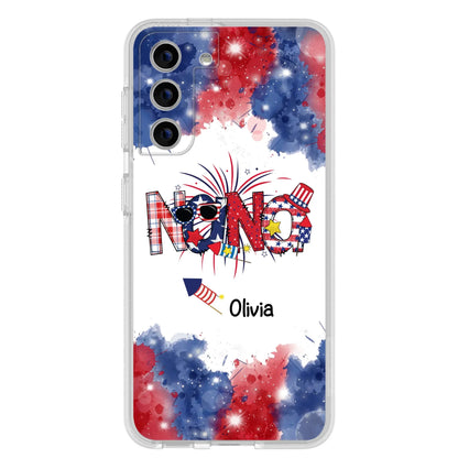 Custom Personalized Grandma Phone Case - 4th of July Mimi Phone Case With Child Names - Up To 10 Children - Gift Idea For Grandma - Cases For Iphone And Samsung