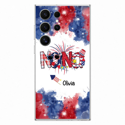 Custom Personalized Grandma Phone Case - 4th of July Mimi Phone Case With Child Names - Up To 10 Children - Gift Idea For Grandma - Cases For Iphone And Samsung