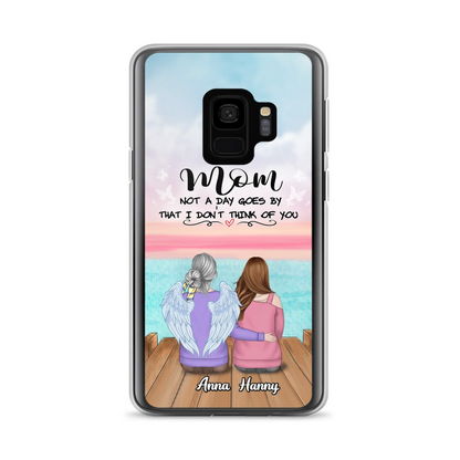 Custom Personalized Memorial Mom/ Dad Phone Case - Memorial Gift Idea - Not A Day Goes By That I Don't Think Of You - Case For iPhone And Samsung