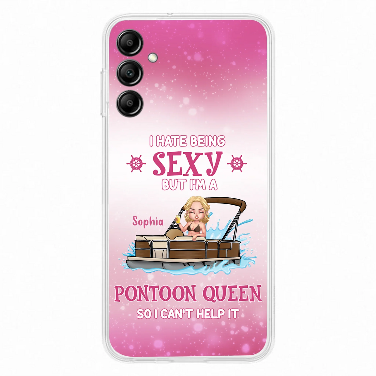Custom Personalized Pontoon Queen Phone Case - Gift Idea For Pontoon Lover - I Hate Being Sexy But I'm A Pontoon Queen So I Can't Help It - Case For iPhone And Samsung